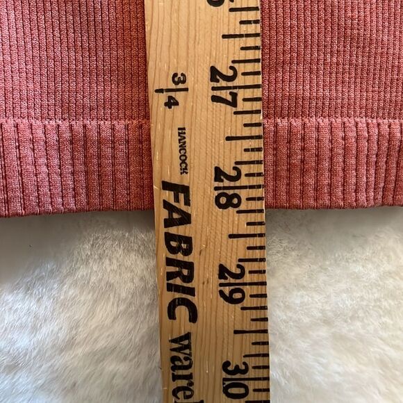 Lululemon Yin Vibes Ribbed Long Sleeve Turtleneck Top in Copper Clay Size 10 - Picture 9 of 12